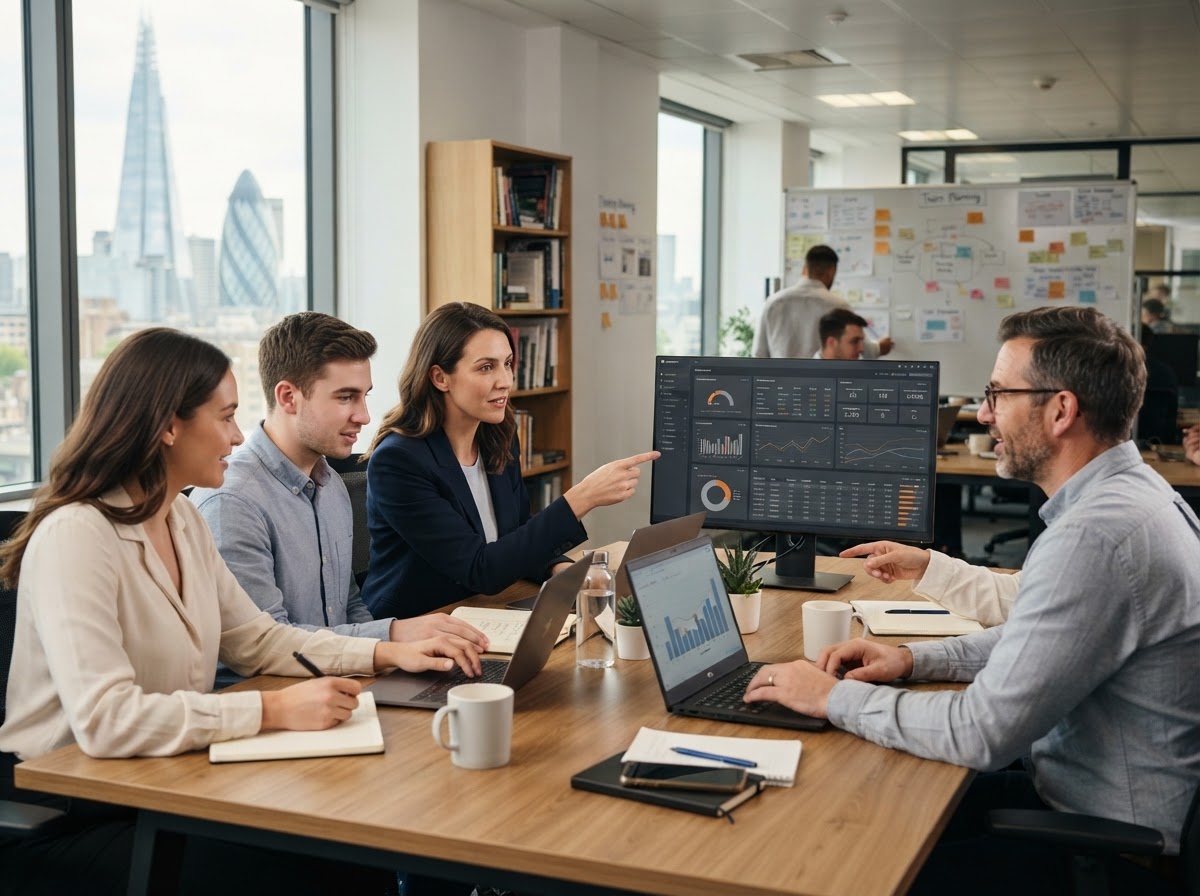 Wavestravel analyst reviewing aggregated multi-exchange data on a workstation